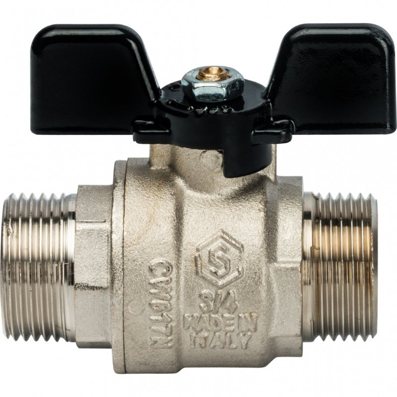 Кран шаровый STOUT НН 3/4" полнопроходной, бабочка