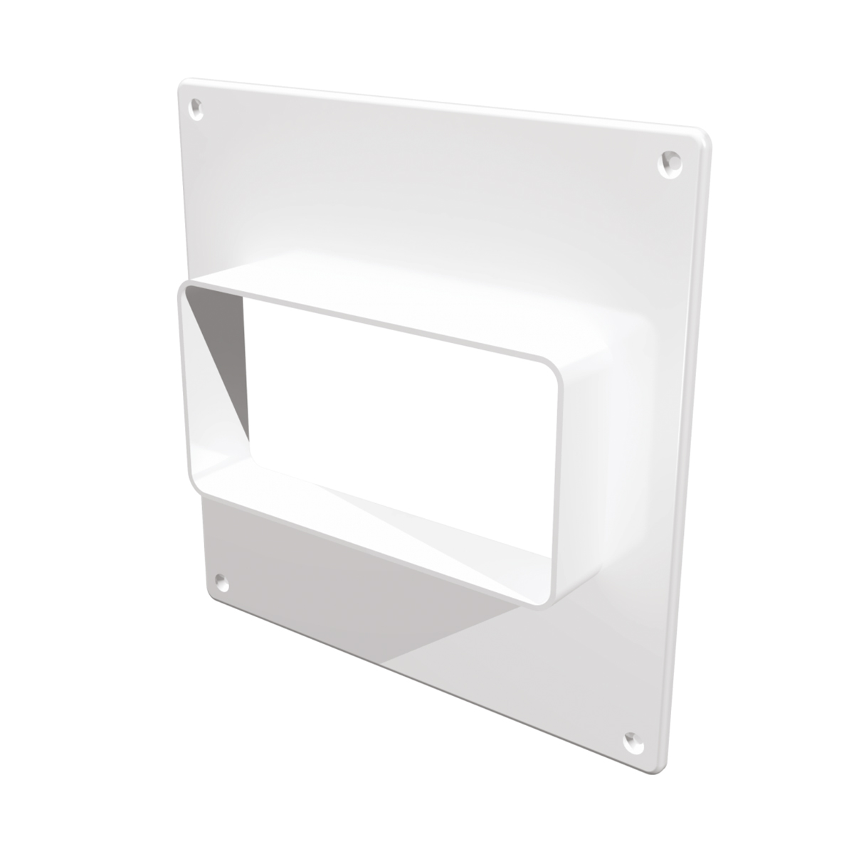 Площадка торцевая горизонтальная 180 х 250 мм фланец 60 х 120 мм пластик (1/50) "эра"  612птг