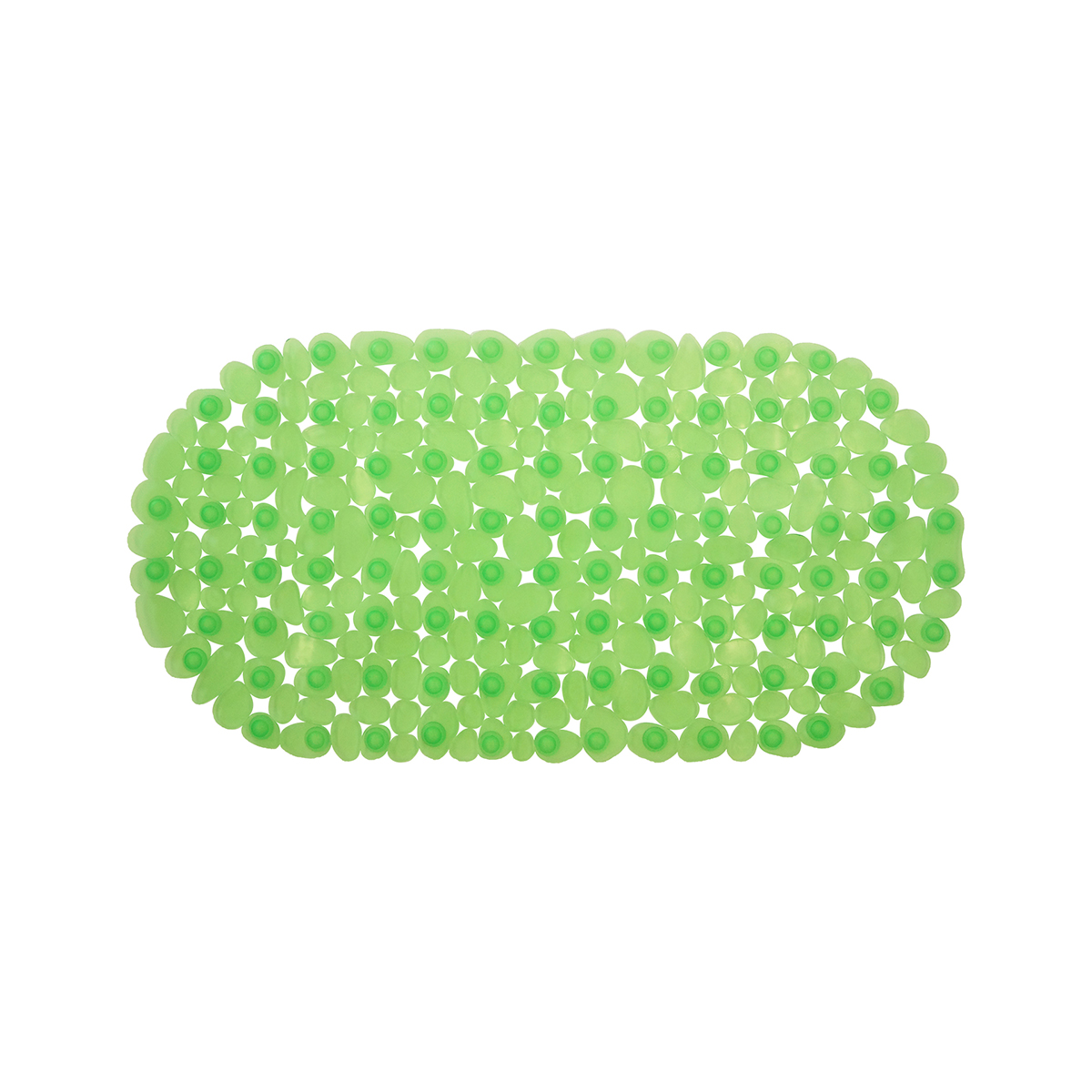 Коврик в ванну противоскользящий "морская галька" 36*69 см (зеленый) (1/10)