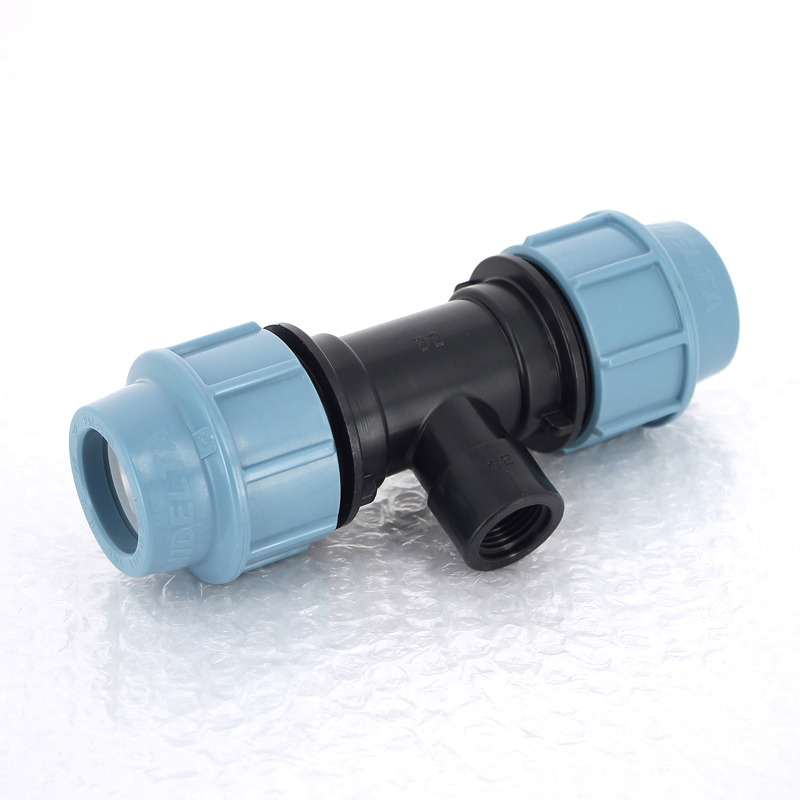 Тройник ПНД переходной под обжим ВР 32 x 1/2" полиэтиленовый UNIDELTA