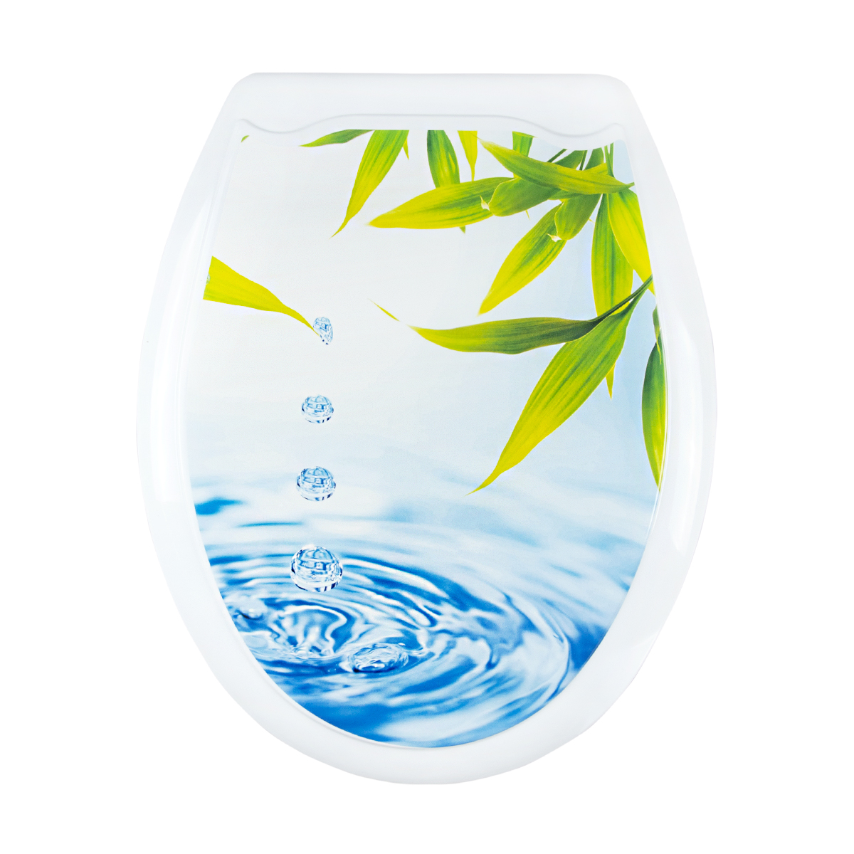 Сиденье для унитаза с рисунком (капли и бамбук) (1/10) "мультипласт"