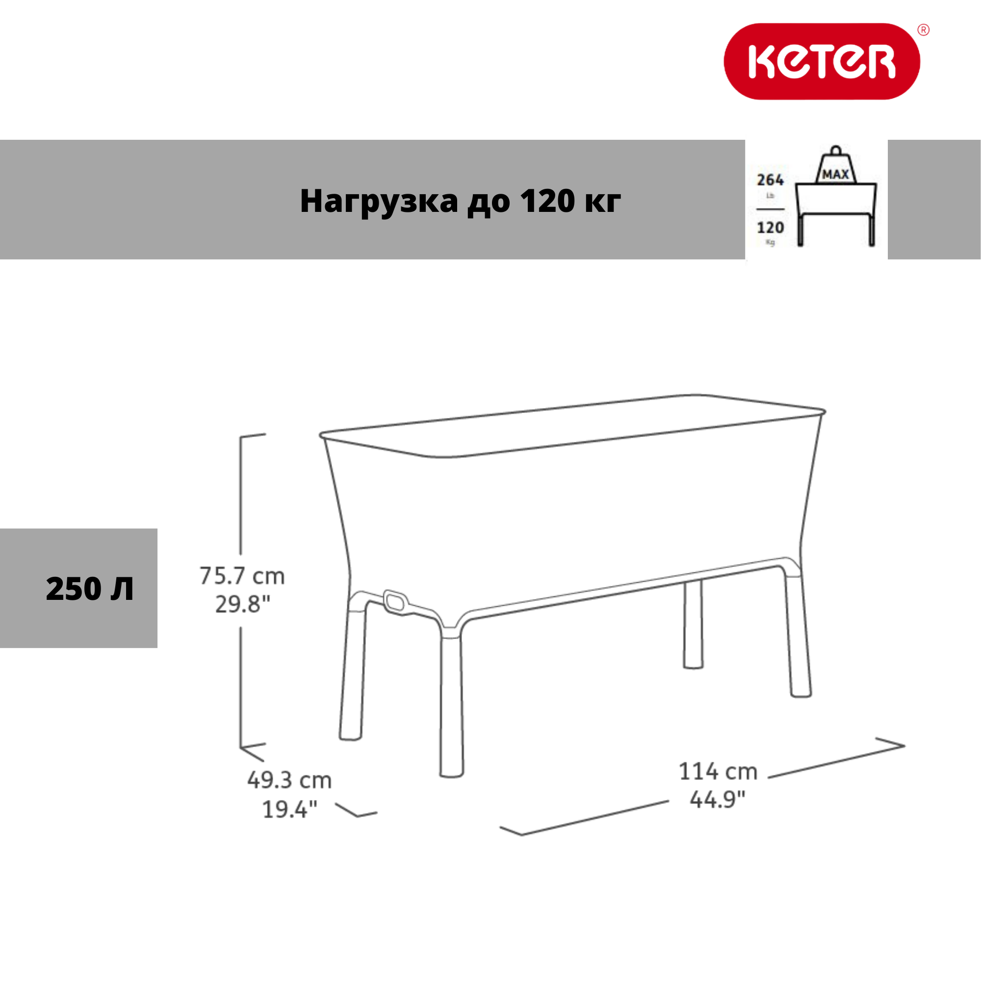 Готовая грядка на ножках Изи гроу (EASY GROW)