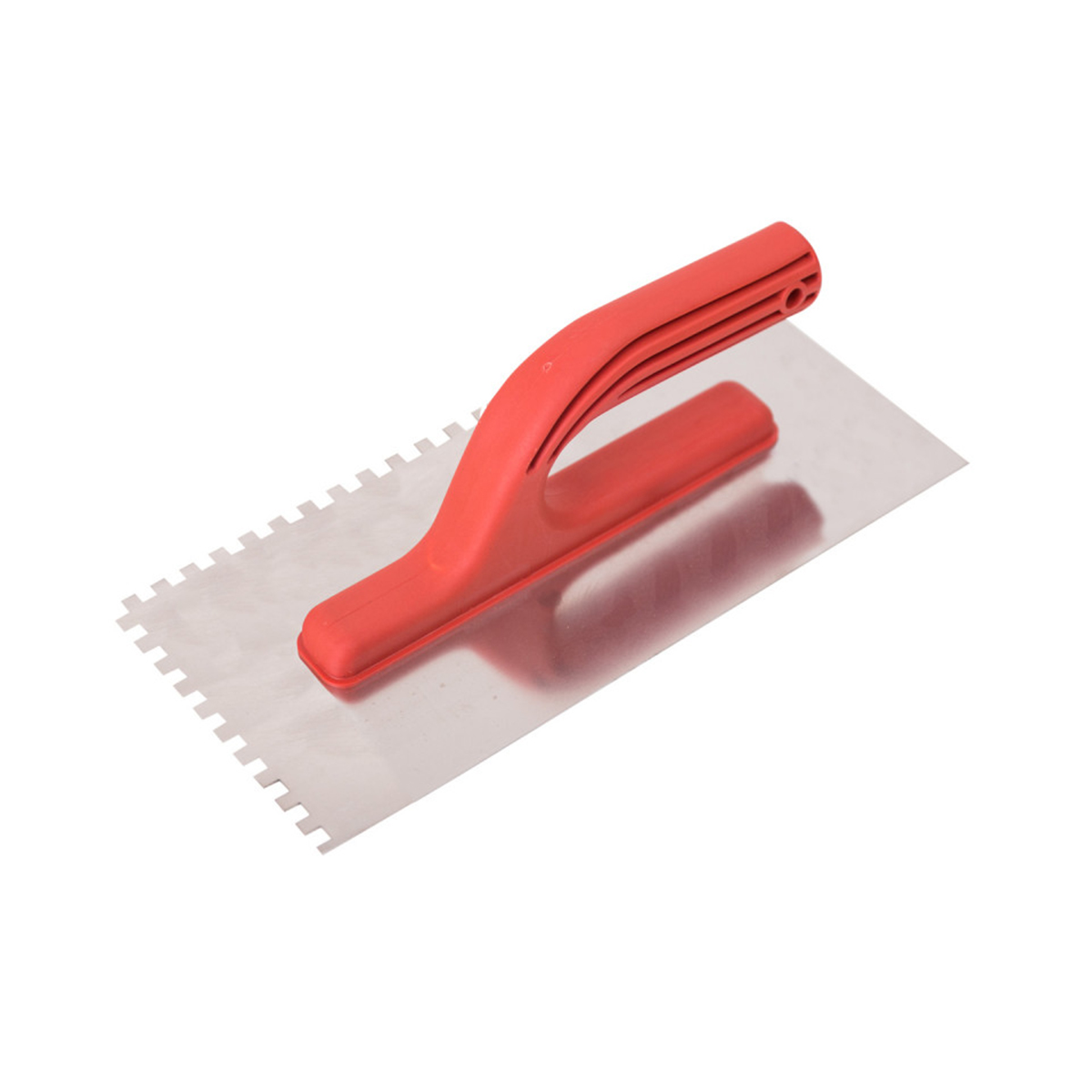 Гладилка зубчатая нержав. 270 x 130 мм зуб 6 х 6 мм пвх ручка (1/10/50) "beorol"