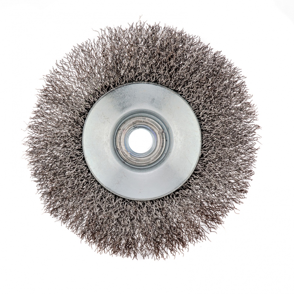 Щетка для УШМ, 115 мм, М14, "тарелка", витая проволока 0.3 мм Сибртех (746127)