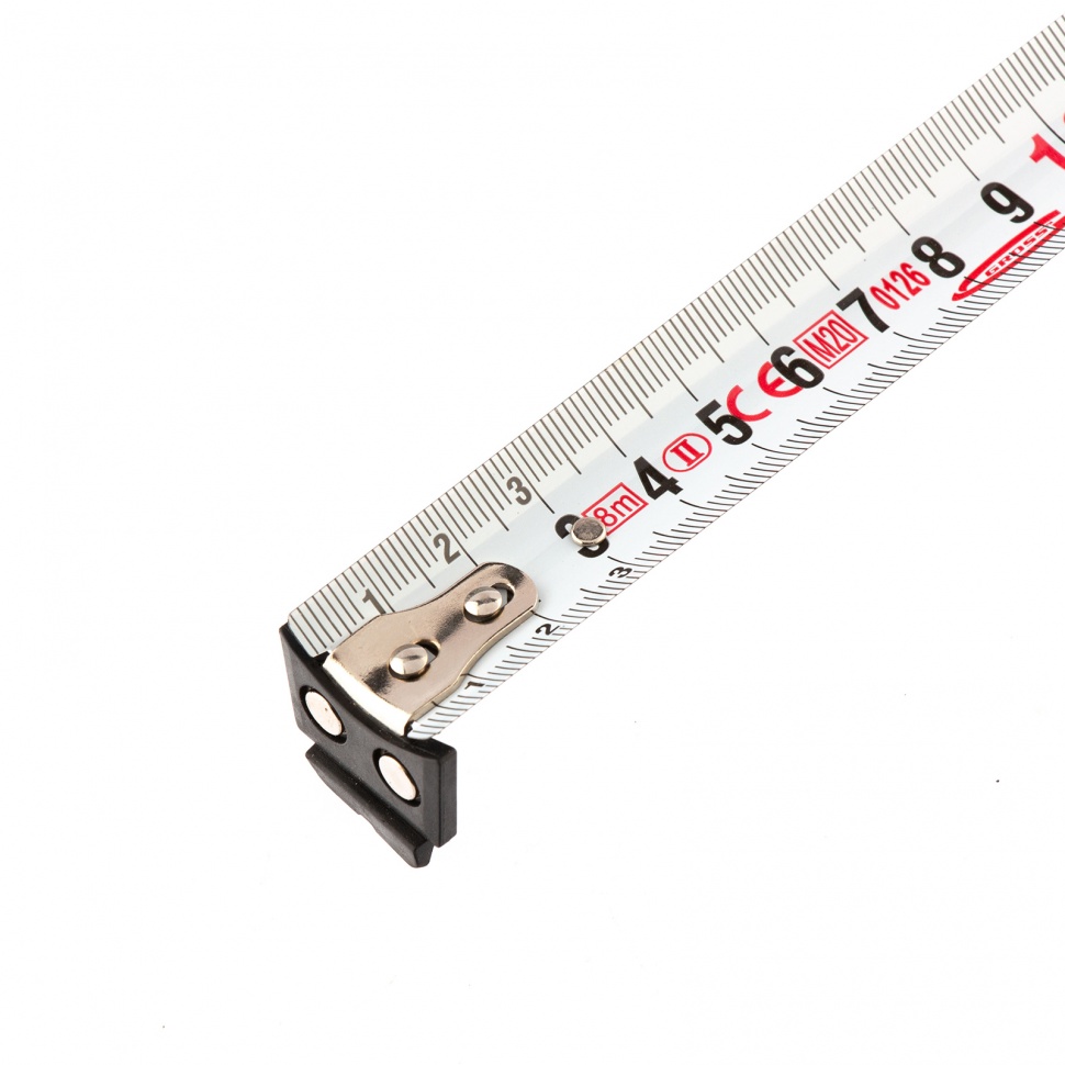 Рулетка "Ergonomisch", 8 м x 25 мм, магнитный обрезиненный зацеп Gross (31104)