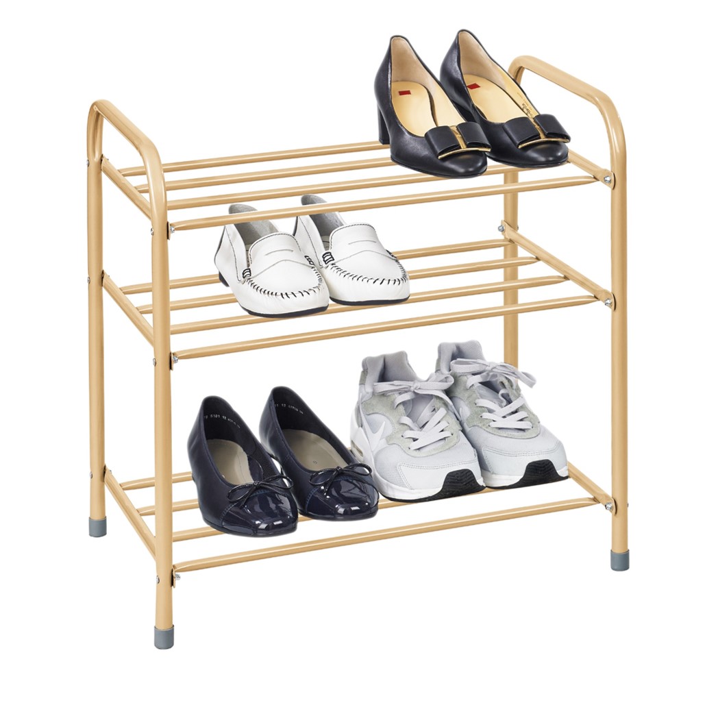 Этажерка для обуви 3-х  ярусная (бежевый)  (1) "виолет"