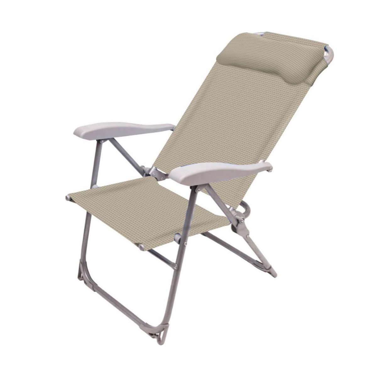 Кресло-шезлонг складное h=38 см (песочный) (1) к2/пс  "ника"