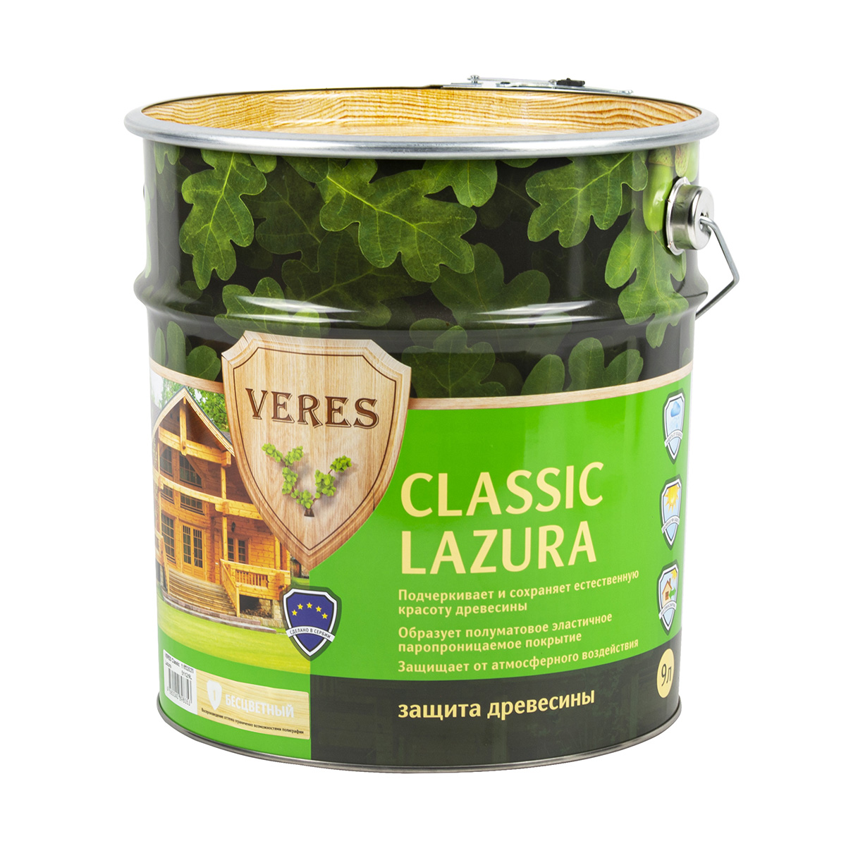Верес классик лазура № 1 бесцветный  9 л (1) "veres"