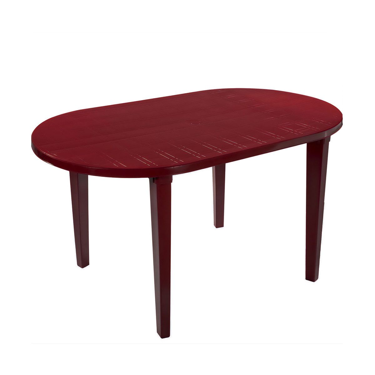 Стол пласт. овальный 140*80*71 см (вишневый) (1) "стандарт пластик"