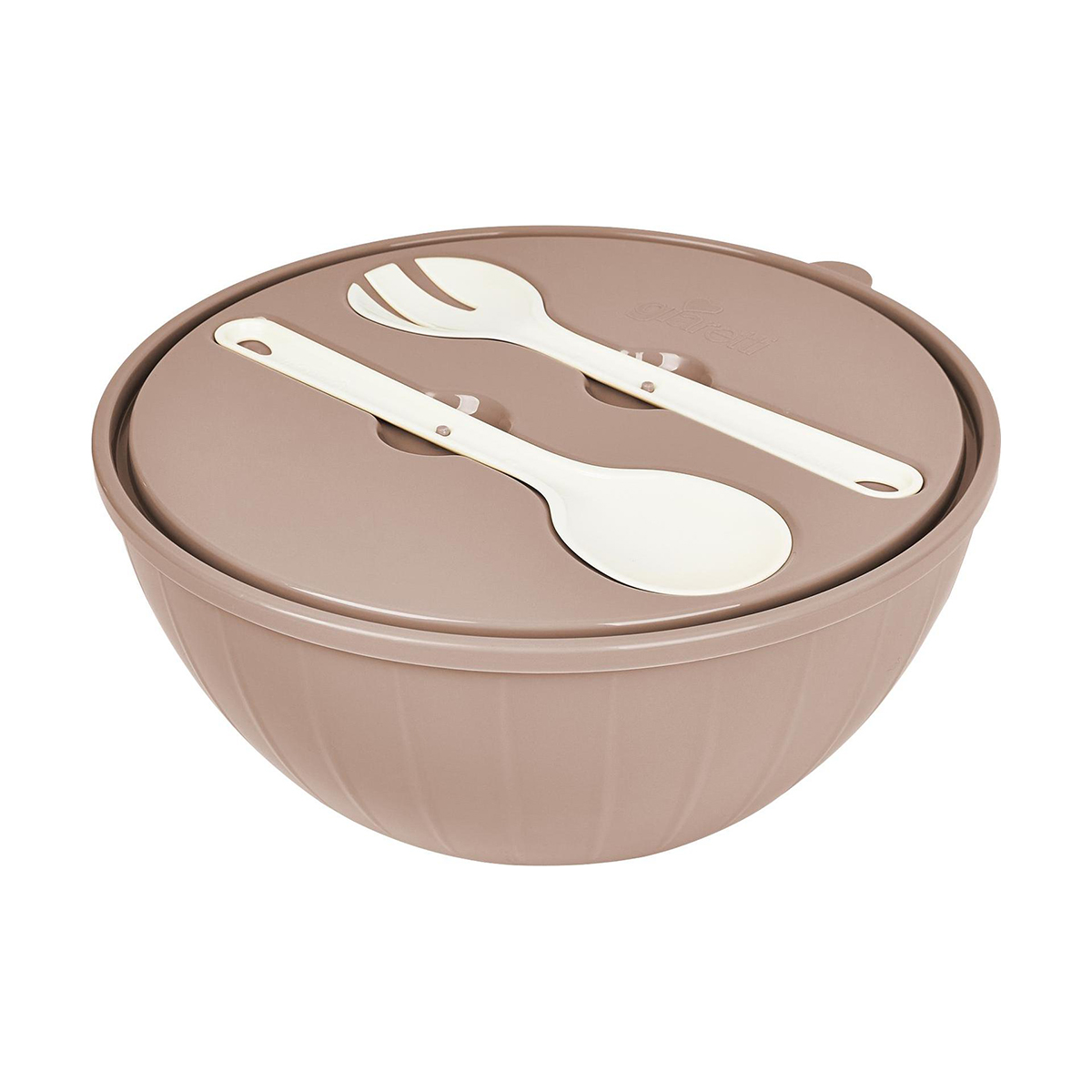 Салатник с крышкой и приборами "vanilla" 5 л (латте) (1/11) "sugar&spice" se181713005