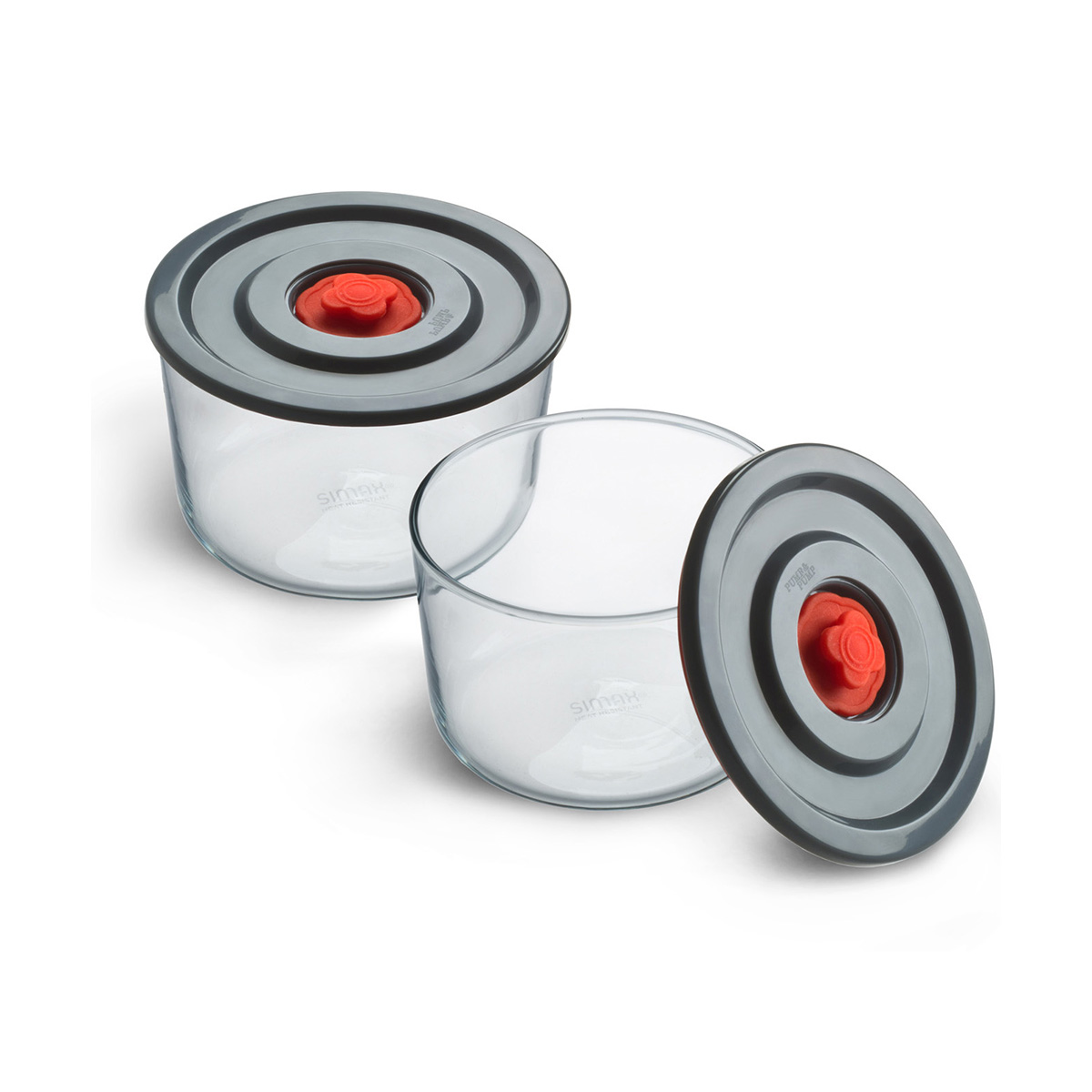 Контейнеры стекл. "simax" exclusive 2 шт. х 0,35 л, пласт. крышки (1/6)