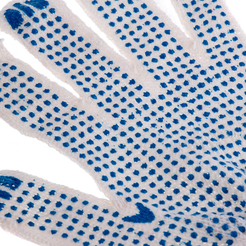 Перчатки х/б, ПВХ покрытие, "Точка", 7 класс (67772)