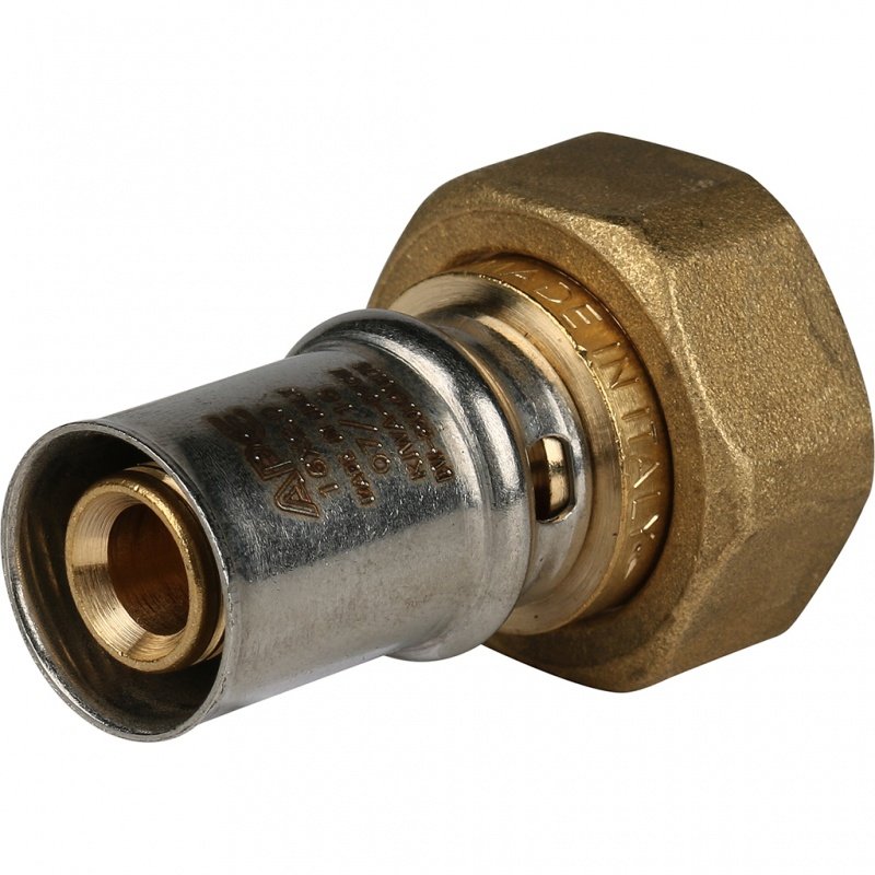 Муфта с накидной гайкой 16 х 3/4" (ВР) под пресс STOUT для МП труб