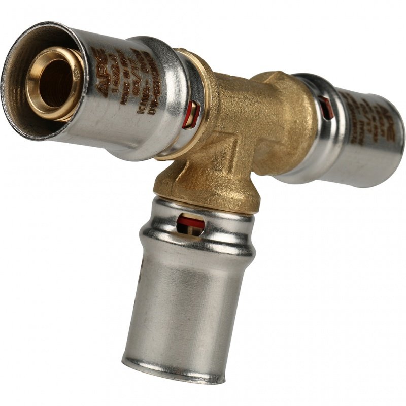 Тройник равнопроходной под пресс 16 х 2,0 STOUT для МП труб