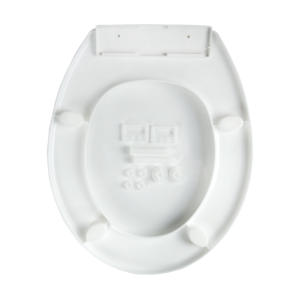 Сиденье для унитаза белое (1/9) "мультипласт"