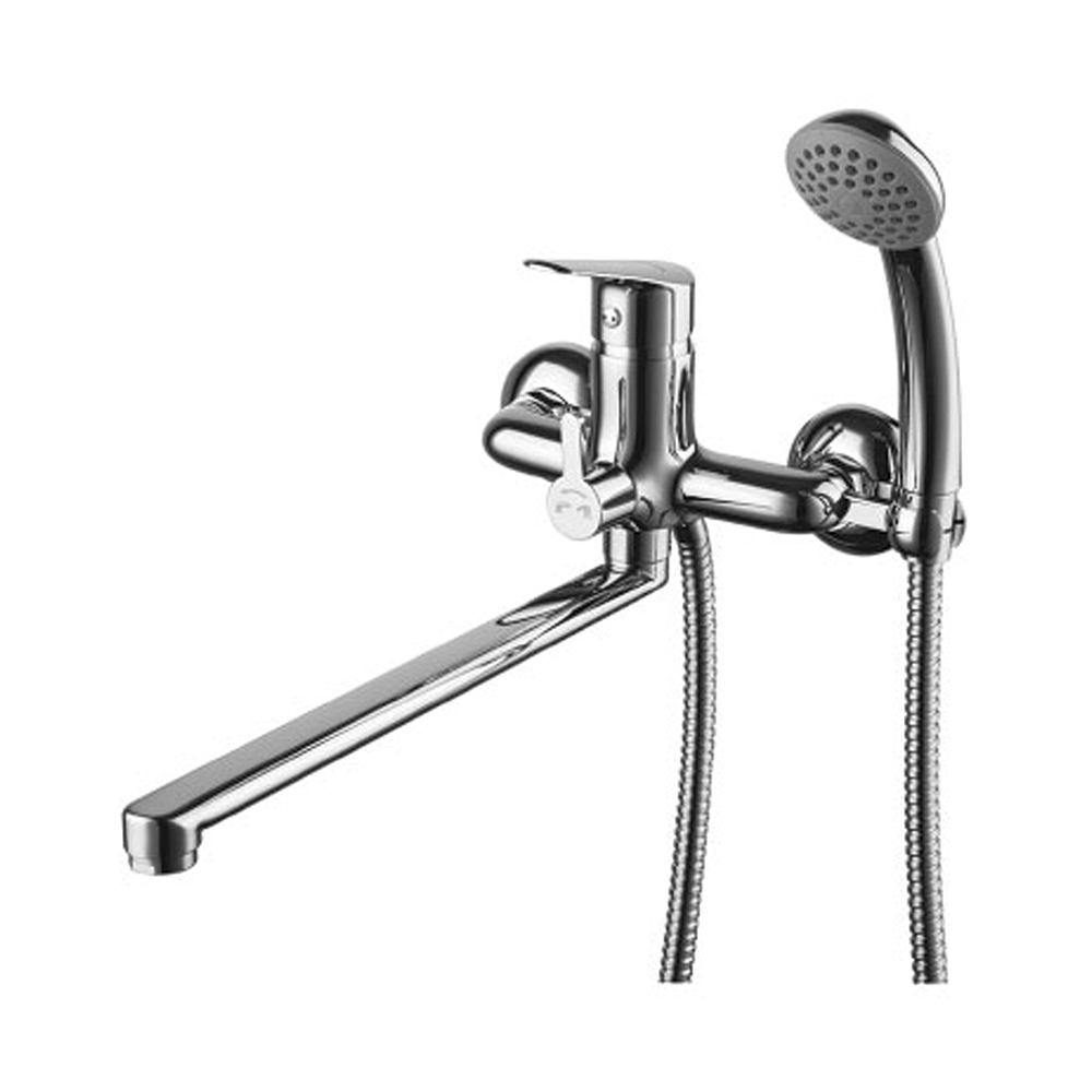 Смеситель для ванн "partner"  lm6551c  длинный плоский излив (1/6) "lemark"