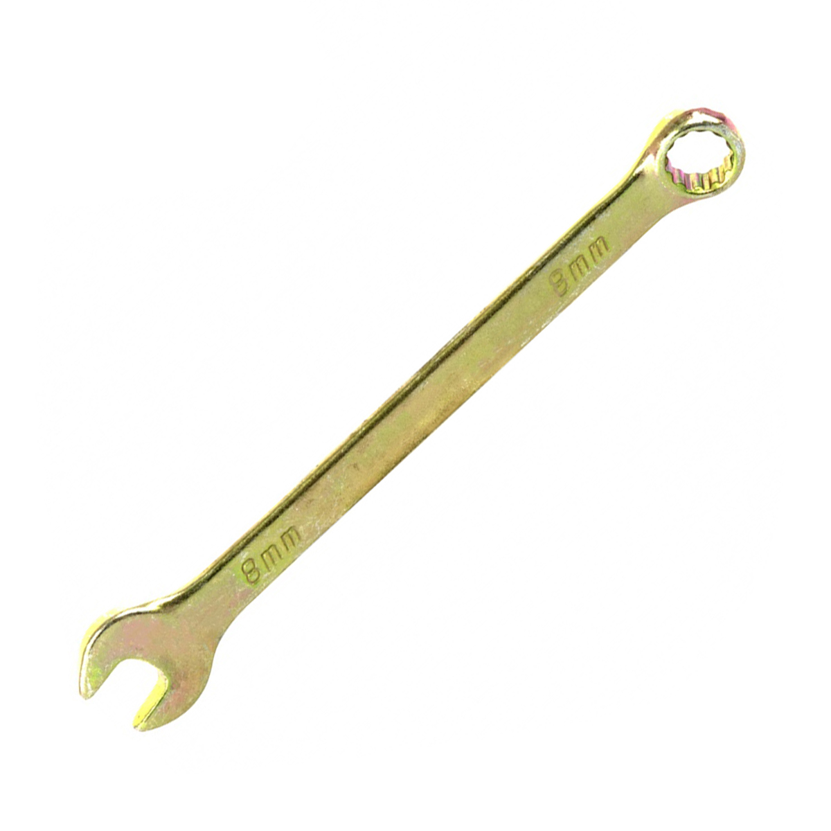 Ключ комбинированный 8 мм, желтый цинк (1/500) "сибртех"