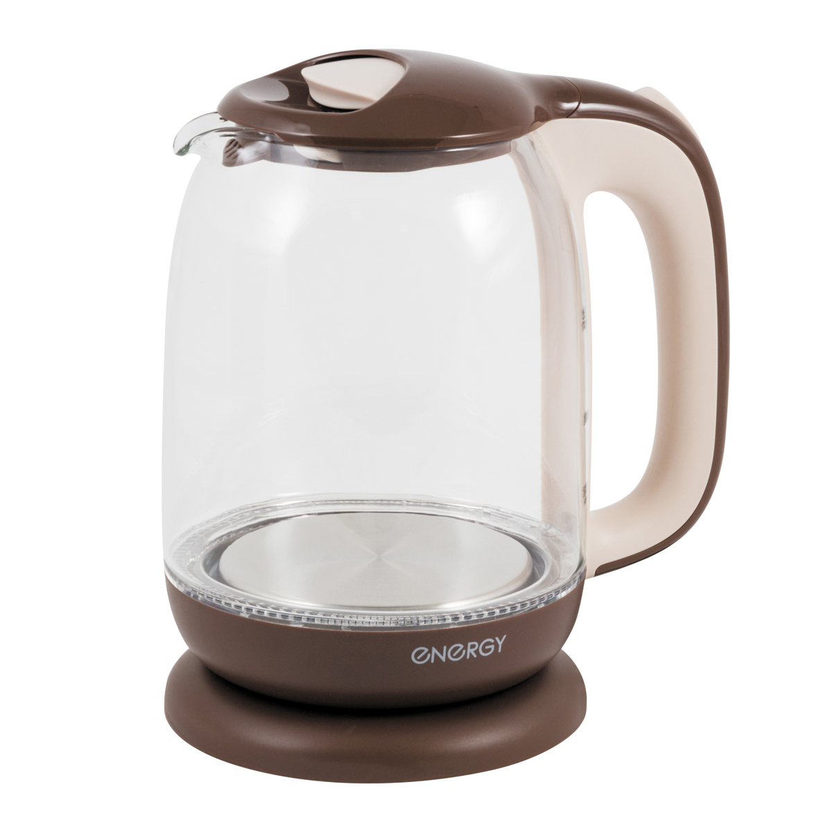 Чайник электр. "energy" e-281 1,7 л (1/6) стекло, пластик (коричневый)