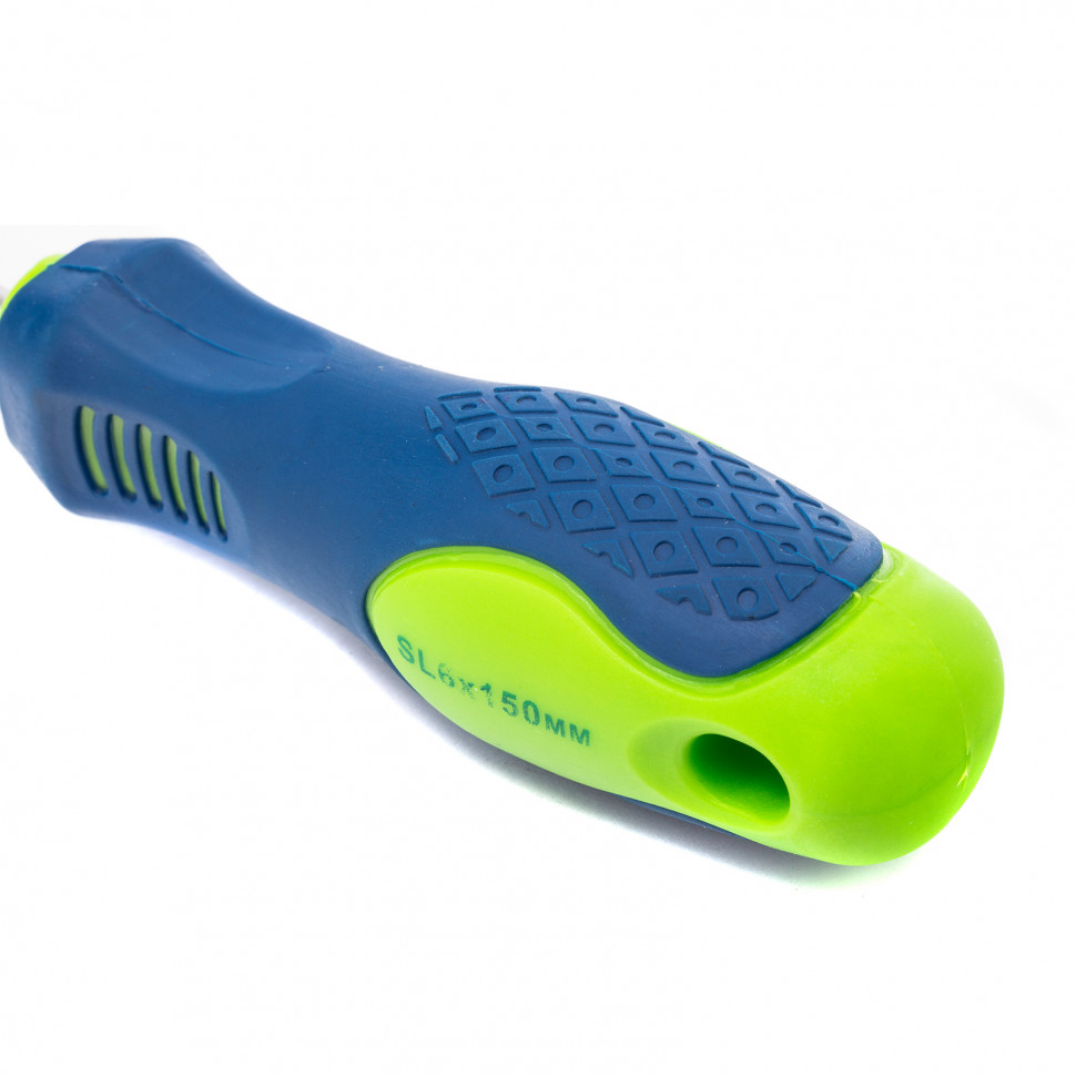 Отвертка, SL6 х 150 мм, CrV, двухкомпонентная рукоятка Сибртех (11873)