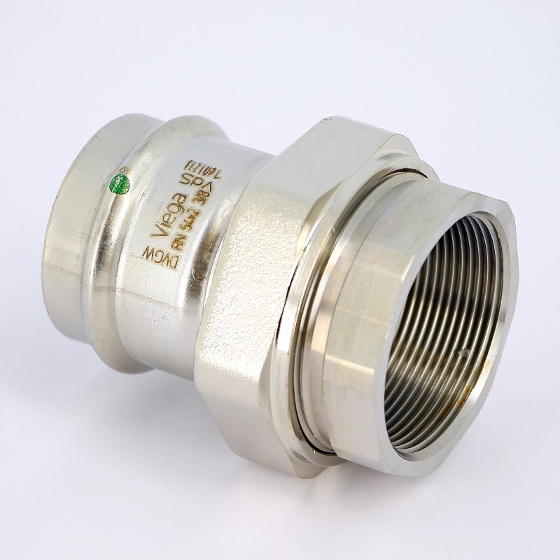 Муфта пресс-В разъёмная 54x2" с плоской прокладкой нержавеющая сталь Sanpress Inox VIEGA