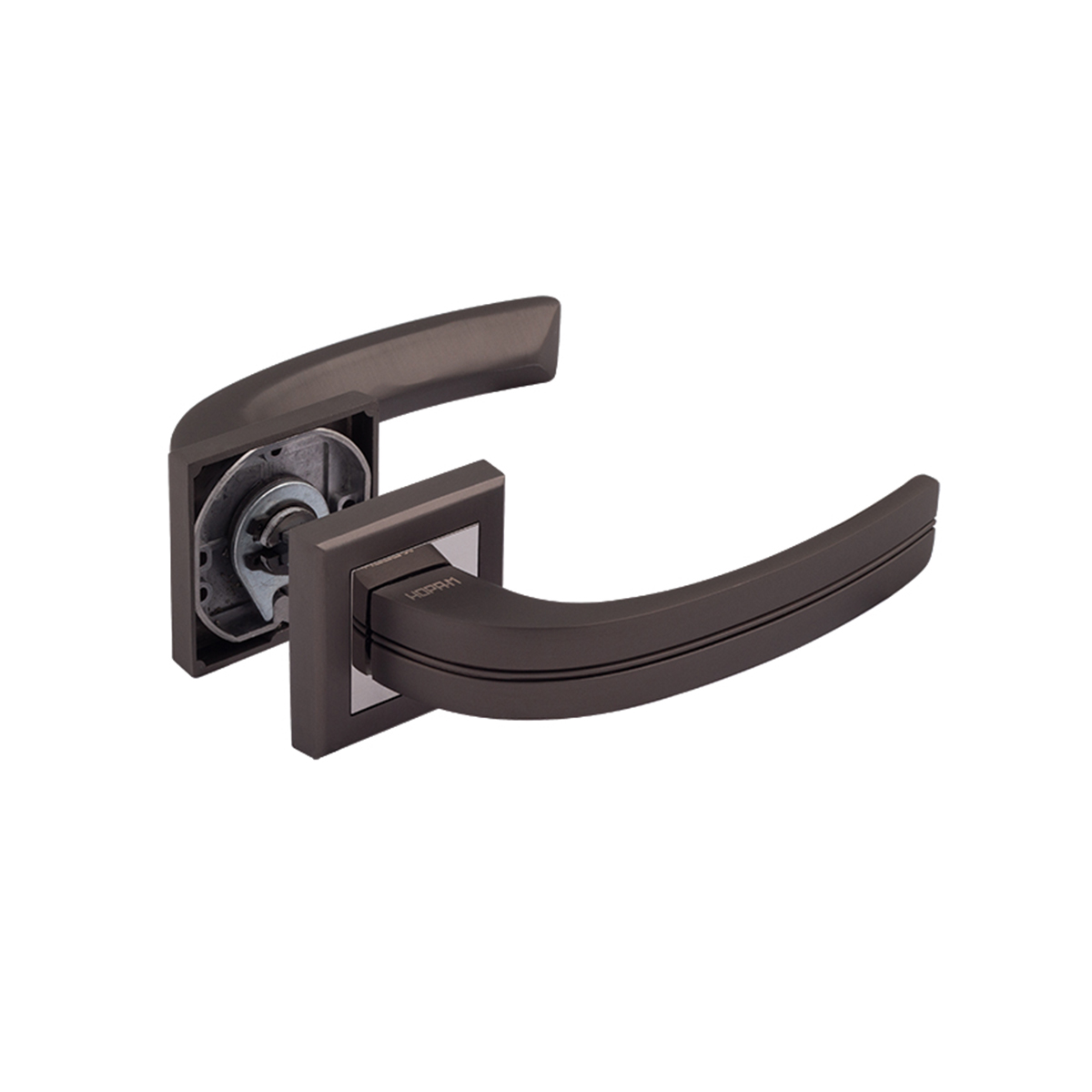 Ручка дверная 106к al графит (1/20) "нора-м"