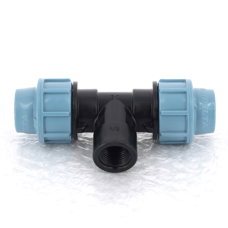 Тройник ПНД переходной под обжим ВР 20 x 1/2" полиэтиленовый UNIDELTA