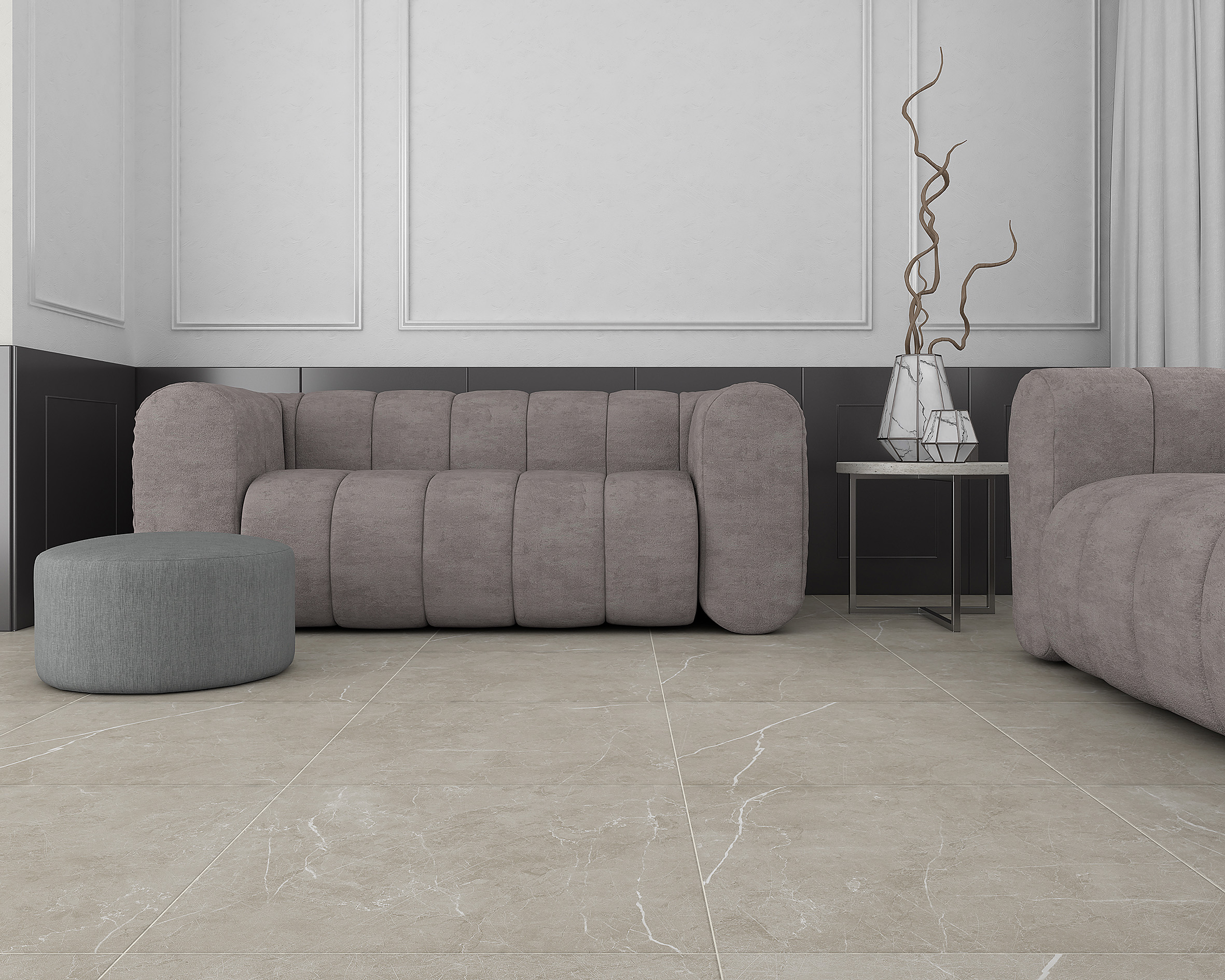 Scandy керамогранит серый обрезной 59,50x59,50