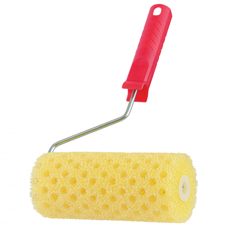 Валик "Структурный" поролоновый с ручкой, "горошек", 180 мм, D 80 мм, D ручки 6 мм MTX (80215)