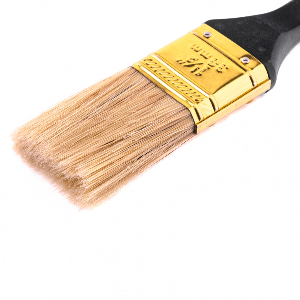 Кисть плоская "Профи" 1.5", натуральная щетина, пластмассовая ручка MTX (83161)