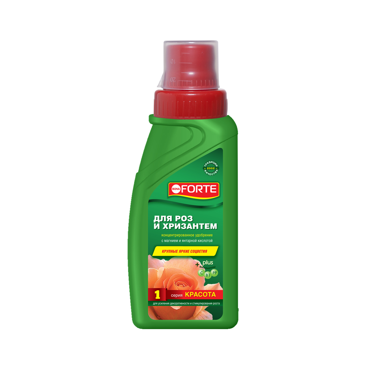 Удобрение жидкое "bona forte" серия красота, для роз и хризантем 285 мл (1/20)