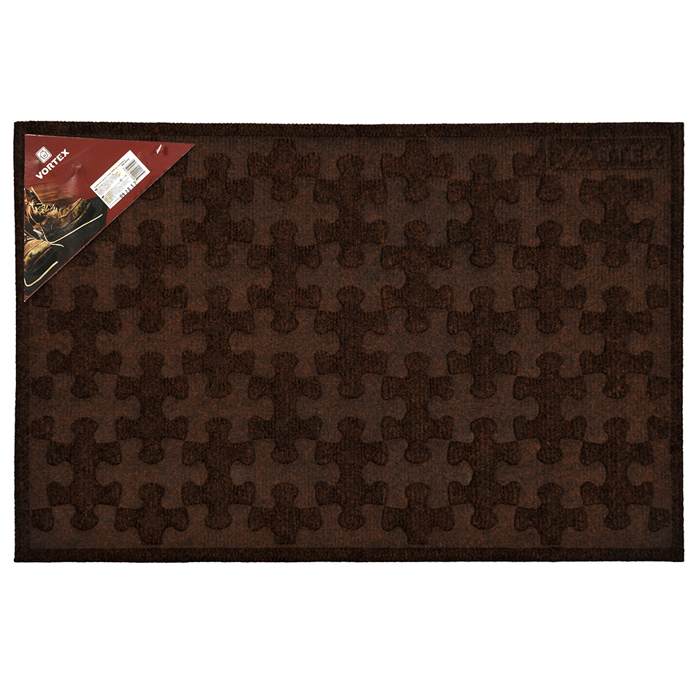 Коврик придверный рельефный "greek" 40*60 см, коричневый (1/15) "vortex" 20103
