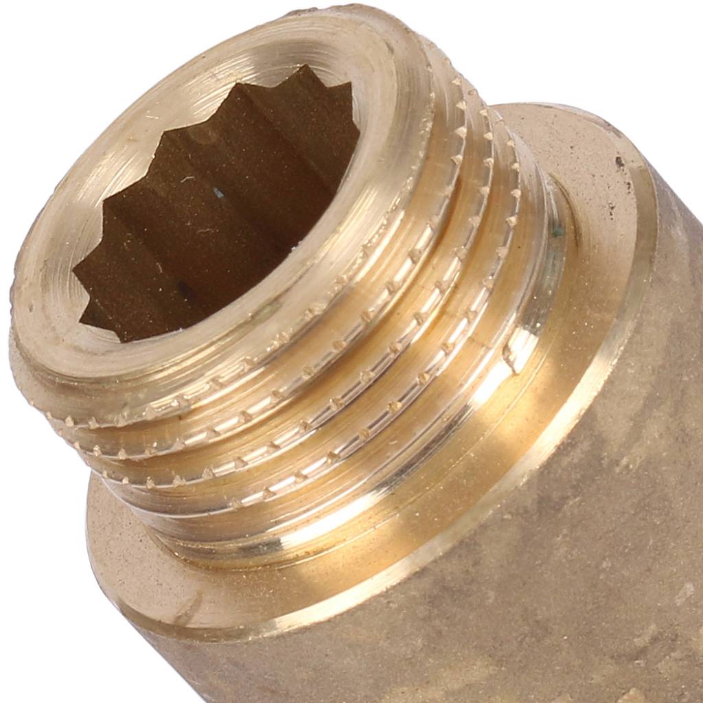 Удлинитель резьбовой 1/2" x 20 мм НР-ВР латунь TIEMME