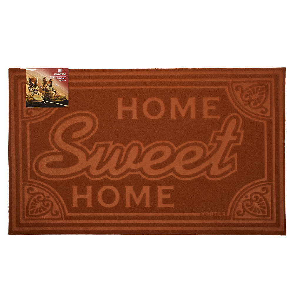 Коврик придверный "comfort" 45*75 см "home, sweet home" (1/15) "vortex" 22378
