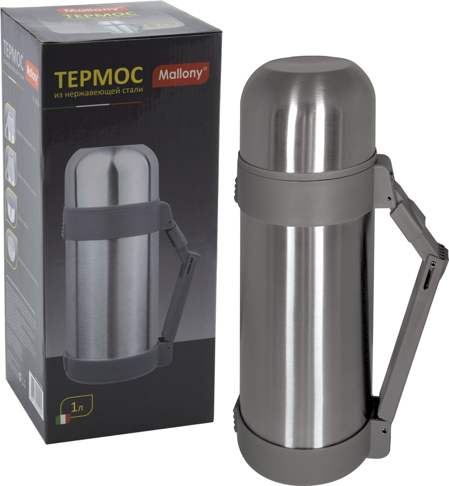 Термос нержав. 1 л широкое горло (1/12) "mallony" sf-1000a