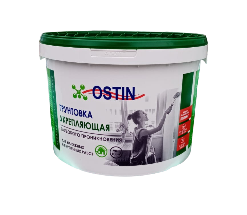Грунтовка глубокого проникновения (ГП) укрепляющая Мастер OSTIN 10 л