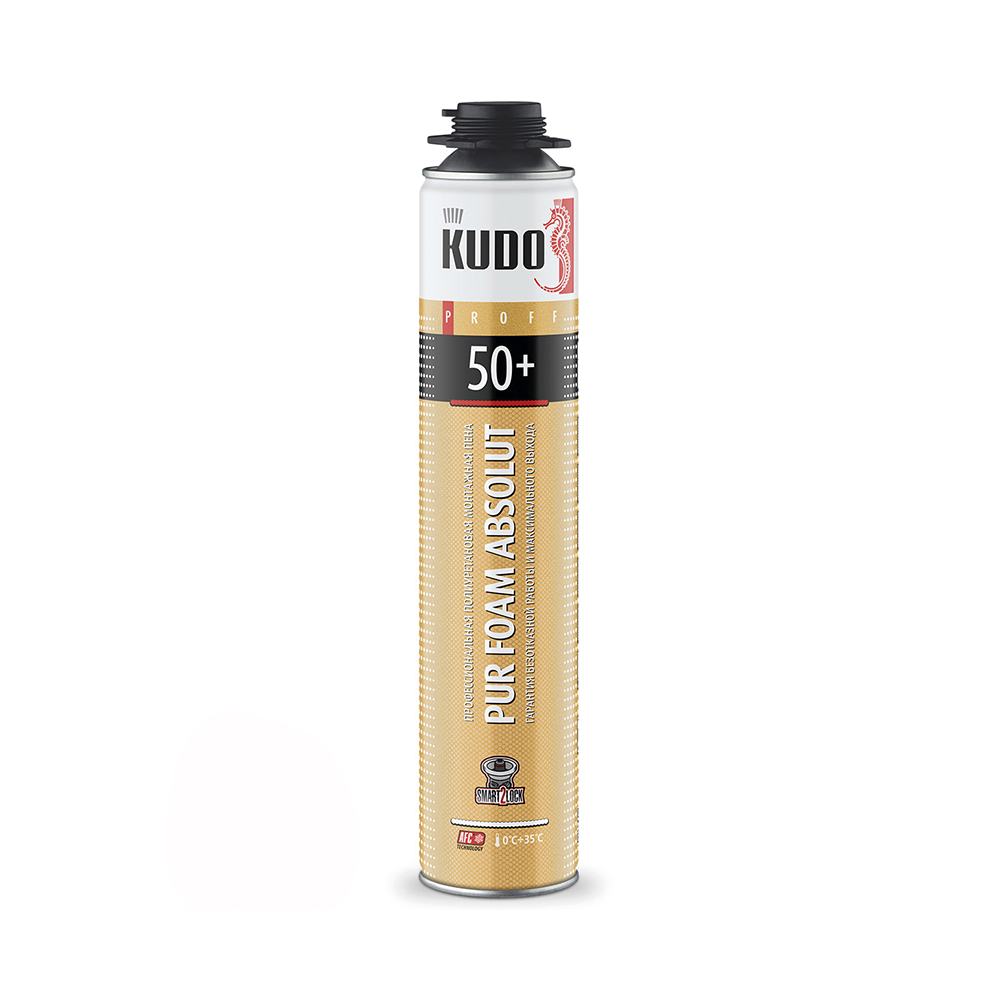 Пена монтажная "proff 50+" профи 1000 мл/870 г (12) "kudo"