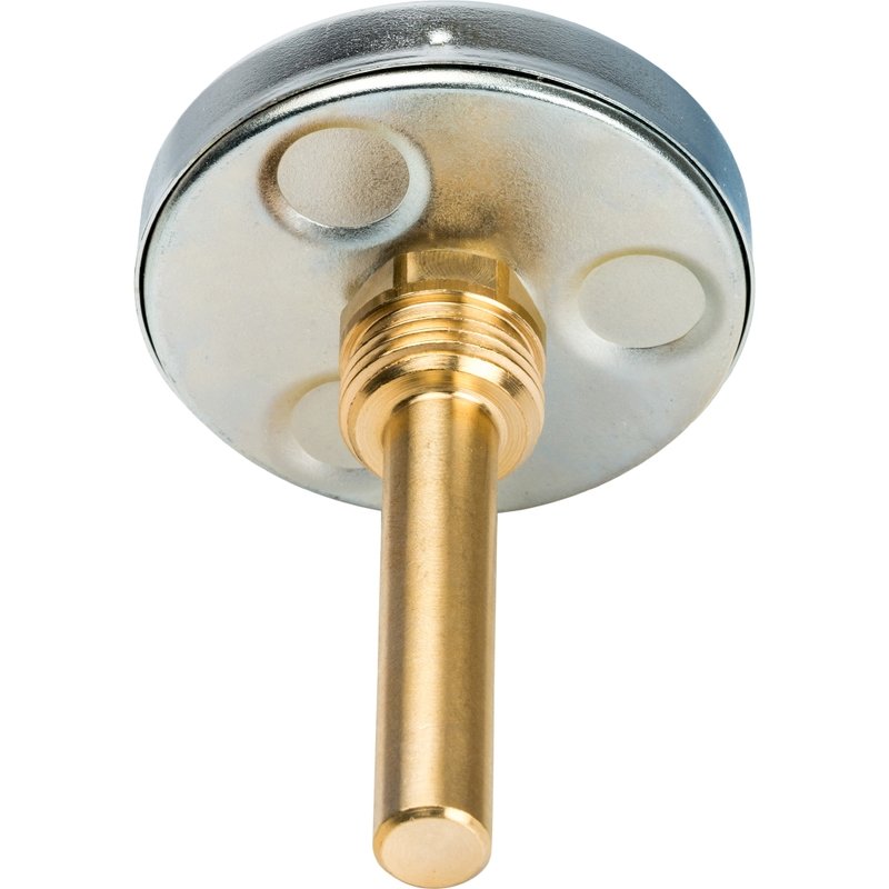 Термометр биметаллический 63 мм 120° STOUT с погружной гильзой 75 мм