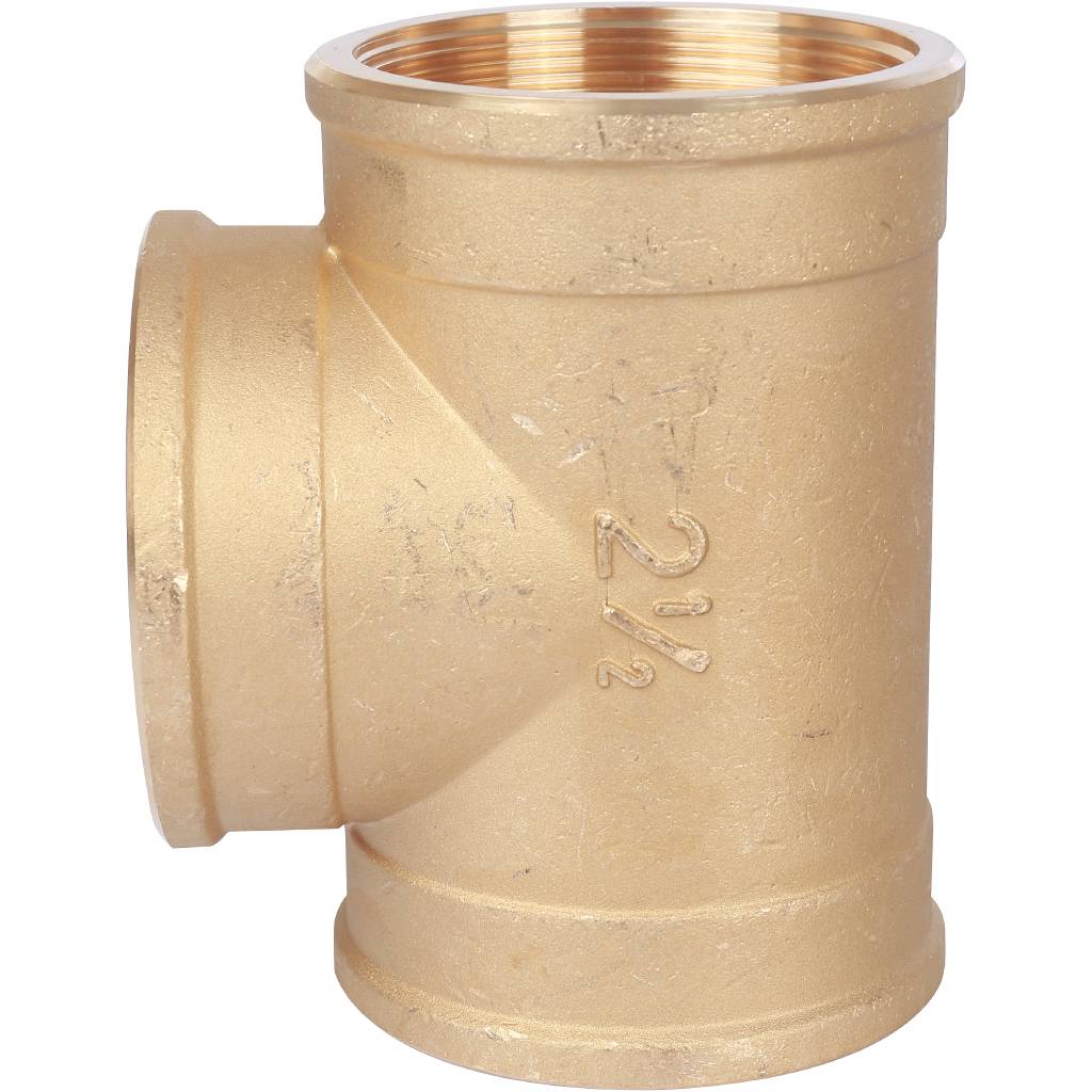 Тройник резьбовой ВР 2"1/2 латунь STOUT
