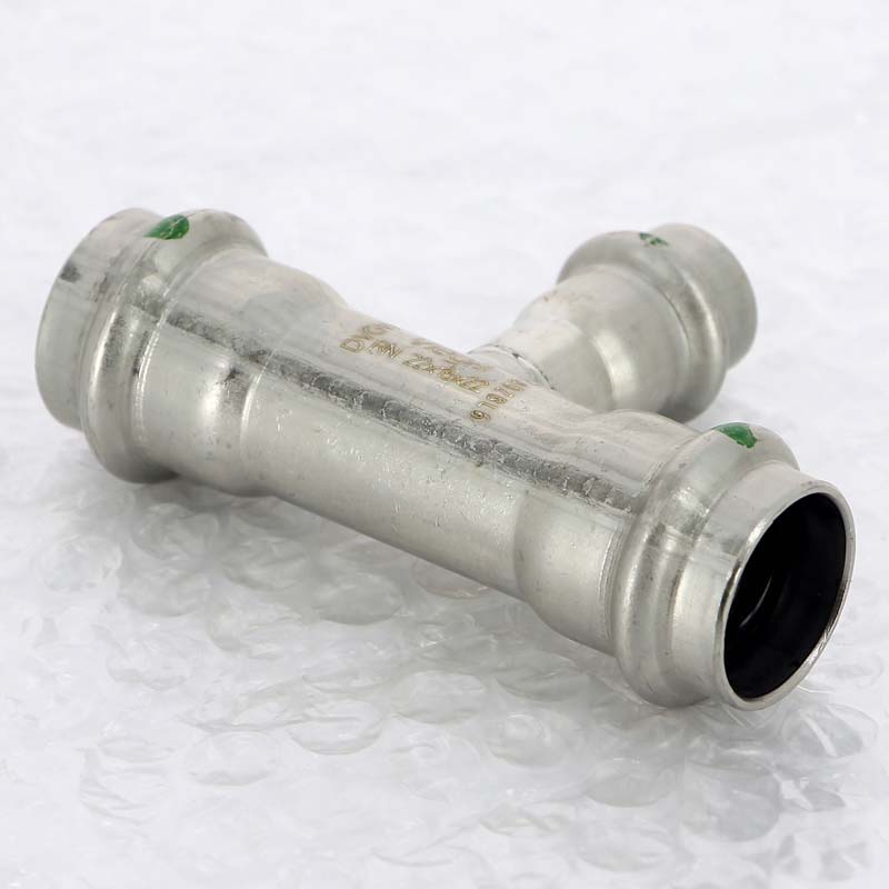 Тройник пресс 22х15х22 нержавеющая сталь Sanpress Inox VIEGA