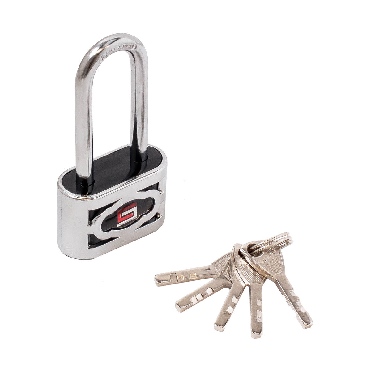 Замок навесной вс 3-п40-01 пл  6 мм (5 ключей, длинная дужка) (1/12/96) "булат"