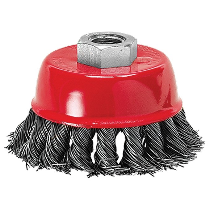 Щетка для УШМ, 150 мм, М14, "чашка", крученая проволока 0.5 мм Matrix (74629)