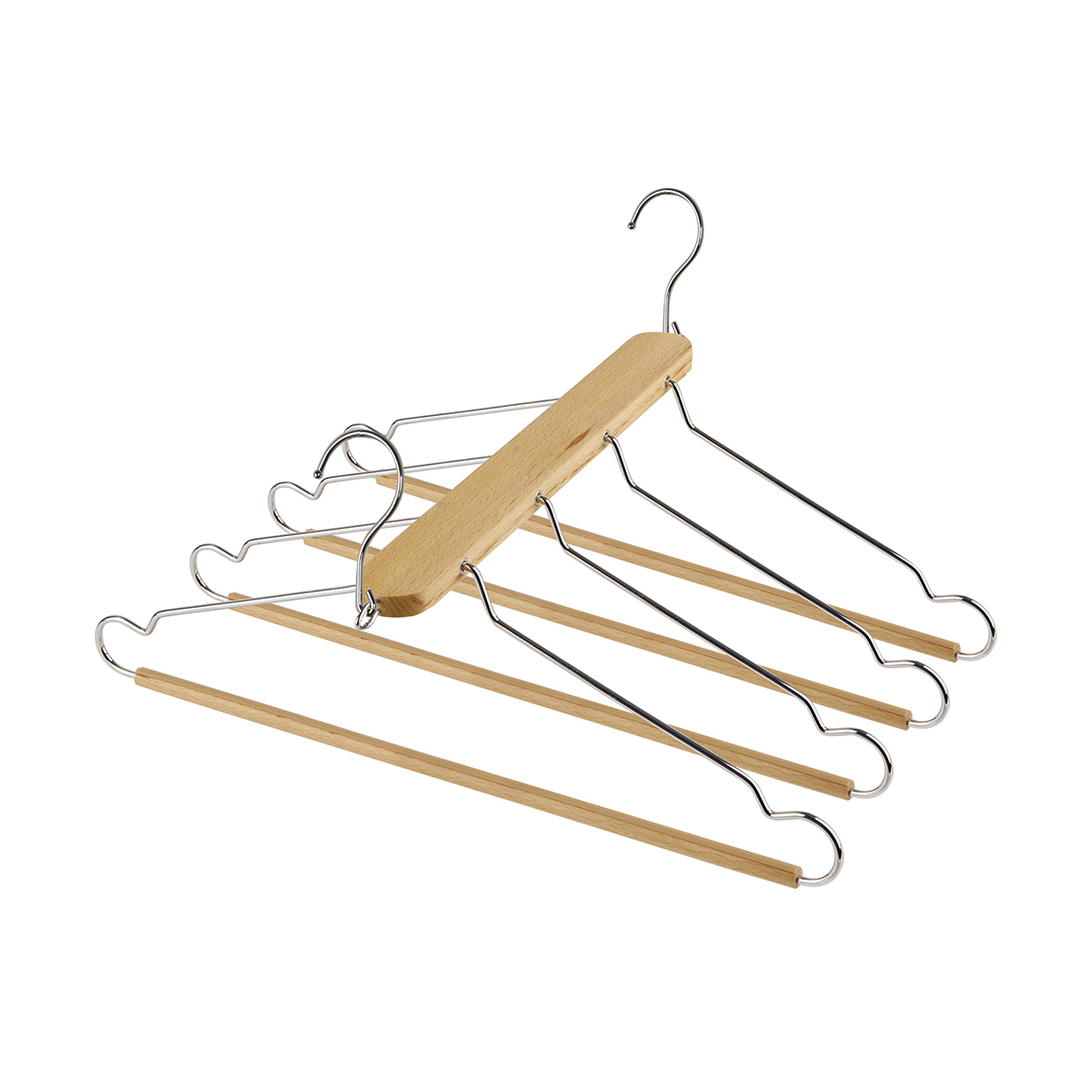 Вешалка-трансформер 4-х уровневая, натур. (1/24) "valiant" 18082