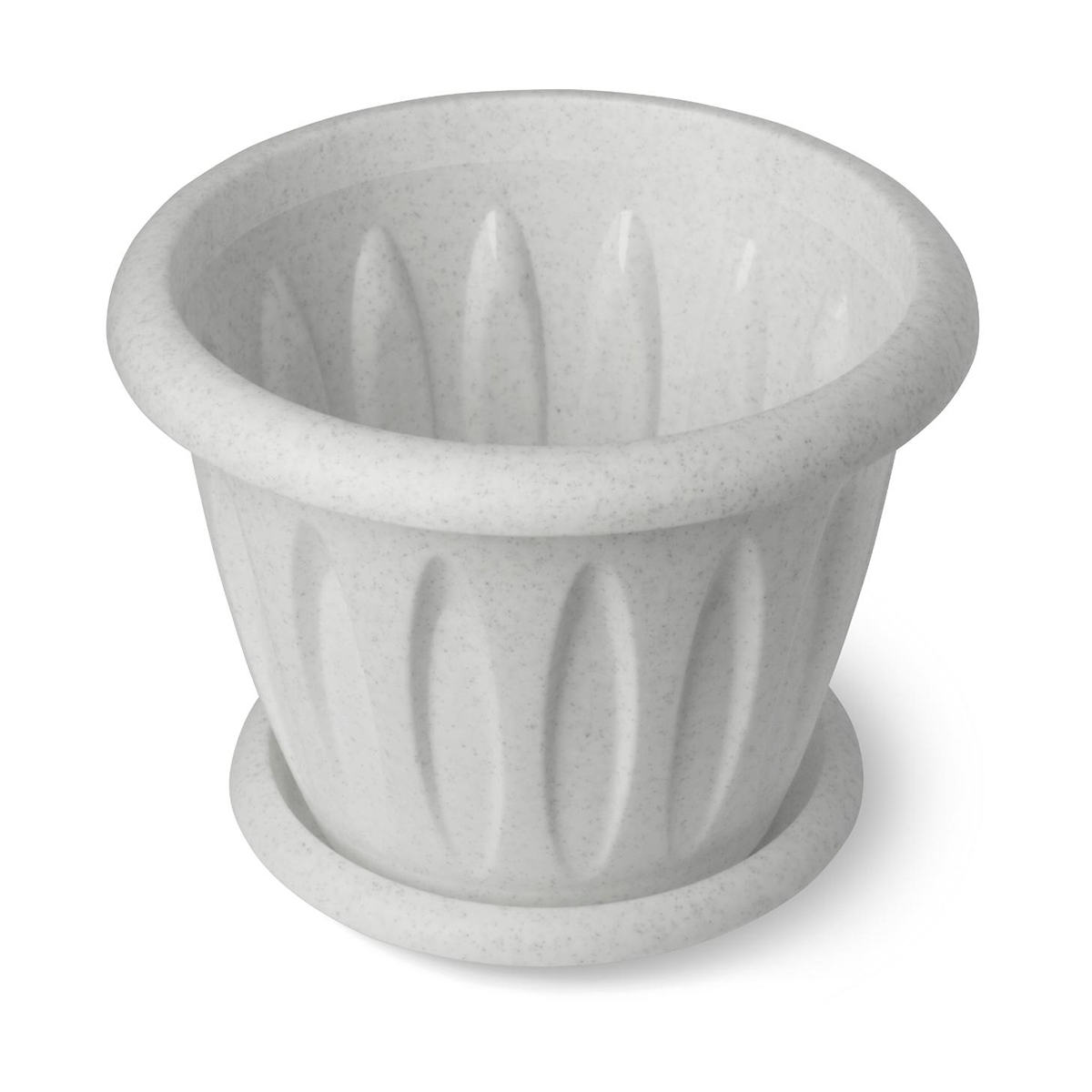 Горшок для цветов "фелиция" 10,4 л  d 320 мм с поддоном (мраморный) (1/8) "мартика" с106м