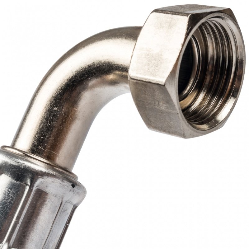 Гибкая подводка для воды угловая НР 1" х ВР 1" STOUT - 800 мм