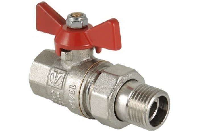 Кран шаровый с полусгоном BASE 1" ВН бабочка VALTEC