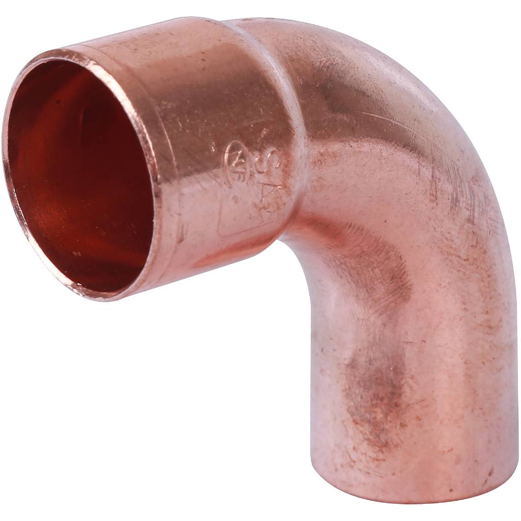 Отвод однораструбный 22 мм / 90° под пайку медный SANHA 15001A22