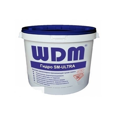 Белая каппилярно-проникающая гидро-смесь WDM Гидро SM-ULTRA (20кг)