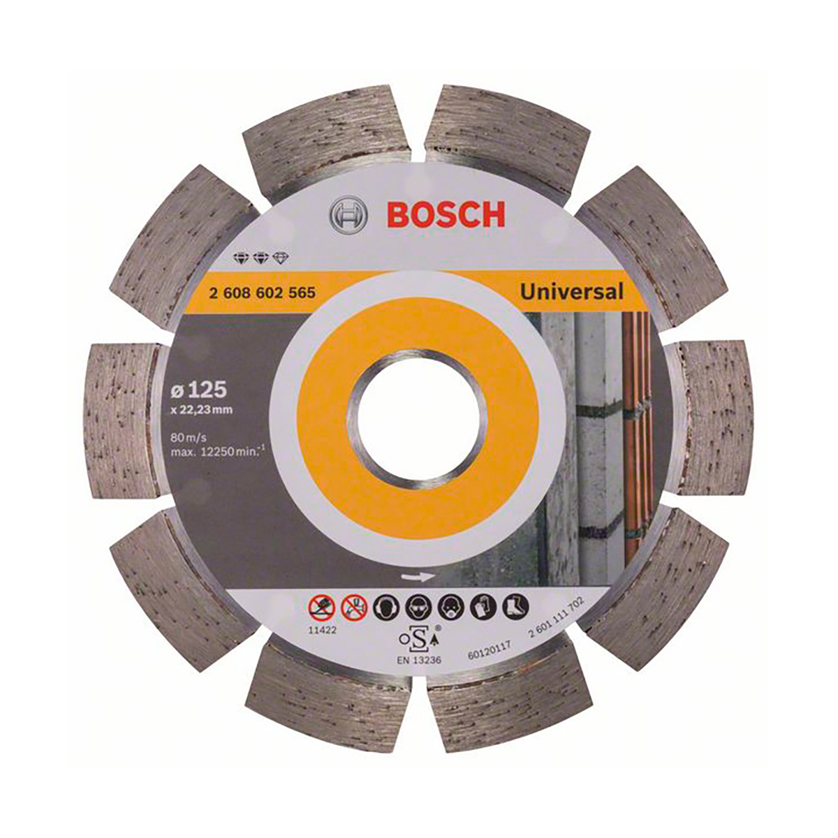 Круг отрезной алмазный универс. "expert for universal" 125 х 2,2 х 22,2 мм (1) "bosch" 2608602565