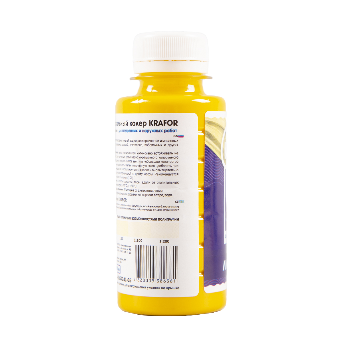 Колер универсальный  № 1  лимонный 100 мл (6/108) "krafor"