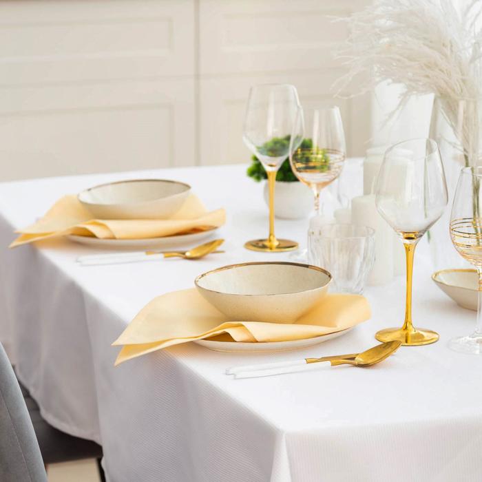 Салфетки столовые "этель" elegance 45*45 см набор 4 шт. (молочный) (1/34) 7091159